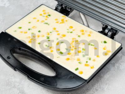 Naminiai kukurūzų vafliai vaflinėje Žingsnis 2