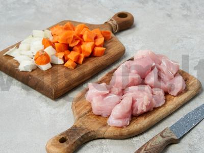 Kalakutienos filė su kukurūzais Žingsnis 1