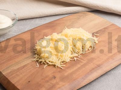 Mini baklažanų užkandis su kiaušiniu ir sūriu Žingsnis 1