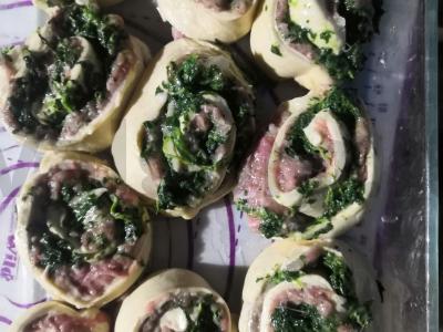 Suktinukas su malta mėsa ir špinatais Žingsnis 6