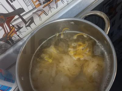 Makaronai su lašiša ir grybais Žingsnis 5