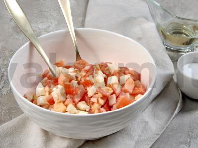 Salotos su vištiena ir augaliniu aliejumi Žingsnis 2