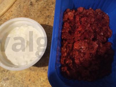 Varškės putėsiai su avietėmis Žingsnis 1