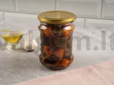 Žiemos baklažanų salotos Žingsnis 5