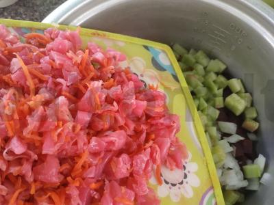 Vitaminų vinaigretė su šviežiais agurkais Žingsnis 4