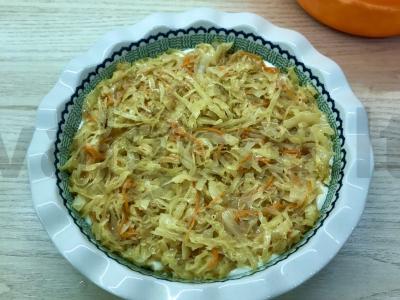 Įlankos pyragas su pikantiškais kopūstais Žingsnis 10