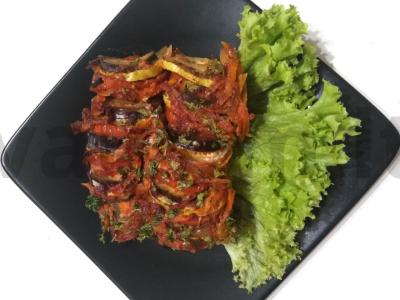 Ratatouille su baklažanais ir cukinijomis pagrindine nuotrauka