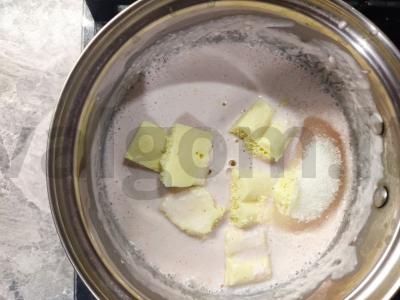 Panna cotta su mandarinais ir baltuoju šokoladu Žingsnis 3