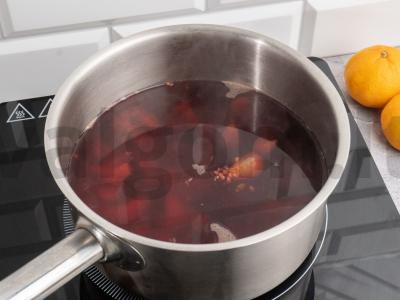 Kompotas su mandarinais, gervuogėmis ir avietėmis Žingsnis 3