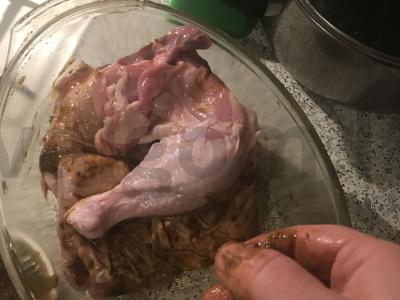 Vištiena, kepta su pesto padažu Žingsnis 1