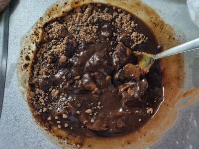 Šokoladinė dešra su virintu sutirštintu pienu Žingsnis 1