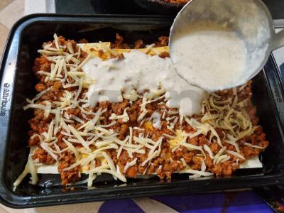 Klasikinė lazanija su kiauliena ir sūriu Žingsnis 5