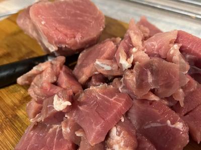 Kiaulienos nugarinės jautienos stroganoff Žingsnis 4