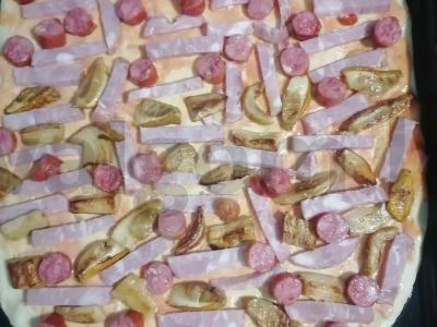Pica su pievagrybiais ir dešra Žingsnis 3