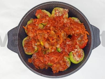 Klasikinės įdarytos paprikos su malta mėsa Žingsnis 4