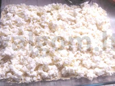 Birių produktų pyragas su varške "Bliss" Žingsnis 3
