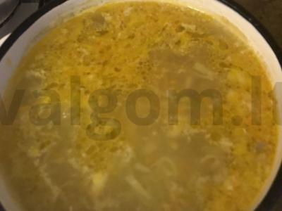 Rusiško stiliaus šči su žalumynais ir vištiena Žingsnis 9