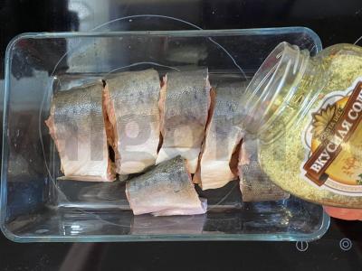 Rausvoji lašiša su citrina ir grietine Žingsnis 3