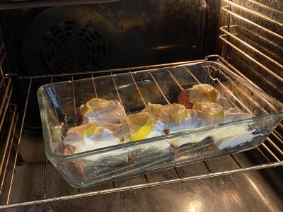 Rausvoji lašiša su citrina ir grietine Žingsnis 7