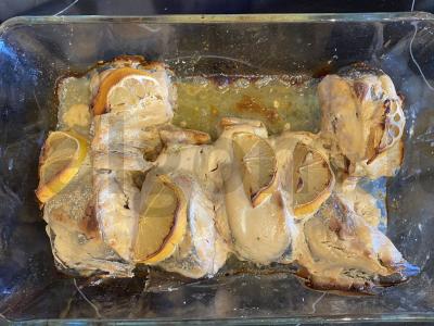 Rausvoji lašiša su citrina ir grietine Žingsnis 8