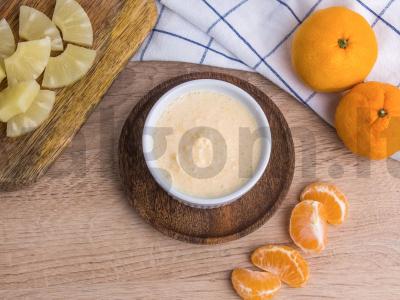 Ananasų ir mandarinų jogurtas pagrindine nuotrauka