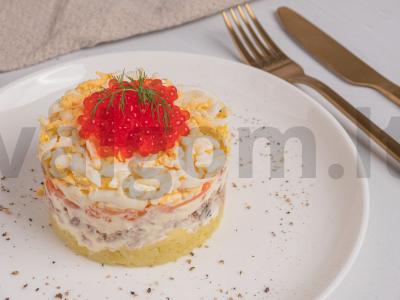 "Mimosa" salotos su raudonaisiais ikrais Žingsnis 6