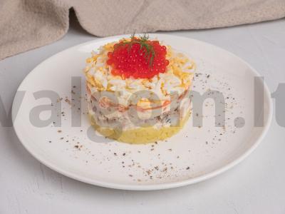 "Mimosa" salotos su raudonaisiais ikrais pagrindine nuotrauka