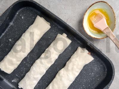 Suktinukai su kukurūzais ir maasdamo sūriu Žingsnis 2