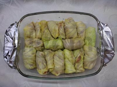 Aromatingi folijoje įdaryti kopūstai Žingsnis 3