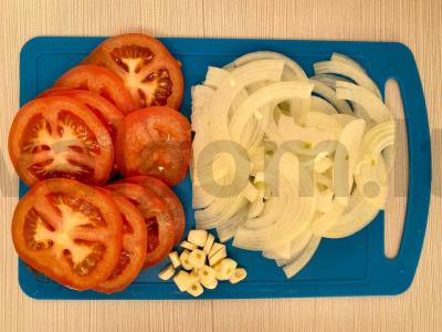 Laiveliai su rožine lašiša ir daržovėmis orkaitėje Žingsnis 2