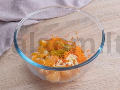 Vištienos kukuliai mandarinų marinate Žingsnis 2