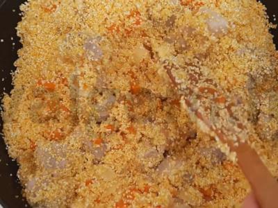 Kukurūzų košė su mėsa Žingsnis 3