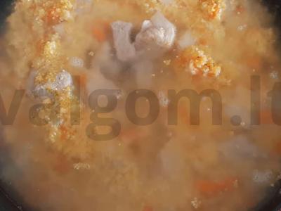 Kukurūzų košė su mėsa Žingsnis 4