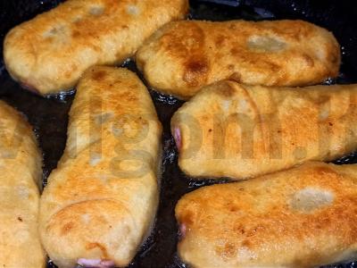 Dešrelės mielinėje tešloje Žingsnis 5