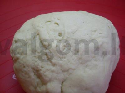 Ryžių miltų koldūnai su kopūstais ir malta mėsa Žingsnis 1