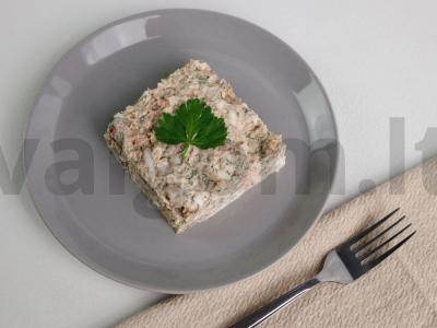 Sūrių salotos su sūriu Žingsnis 7