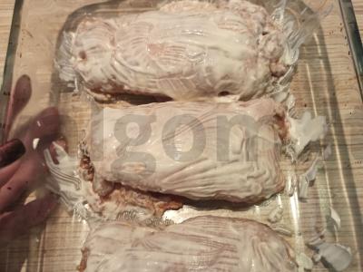 Vištienos šlaunelių suktinukai, įdaryti grybais Žingsnis 5
