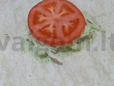 Žuvis su švelniu žaliuoju padažu pitos duonoje Žingsnis 3