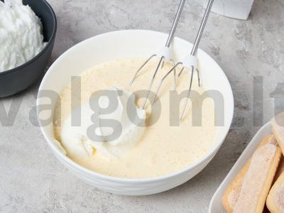 Tiramisu su maskarpone Žingsnis 1