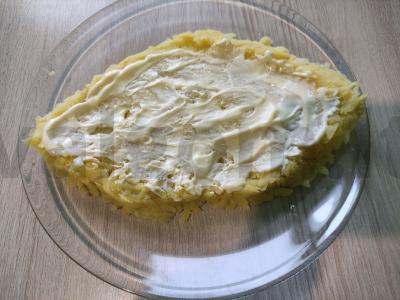 Salotos "Pušies kūgis" su vištiena ir migdolais Žingsnis 3
