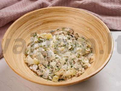 Salotos su poutassu ir saulėgrąžų aliejumi Žingsnis 3
