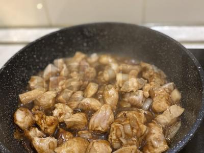 Vištiena su daržovėmis terijakio padaže Žingsnis 5