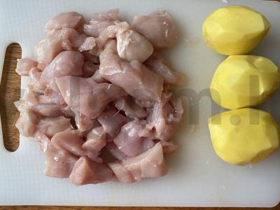 Kepta vištiena ir bulvės Žingsnis 1