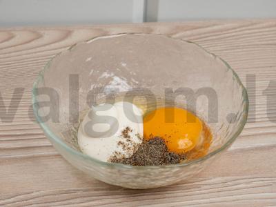 Tartaletės, keptos su karbonadu ir sūriu Žingsnis 3