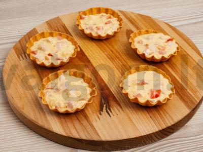 Tartaletės, keptos su karbonadu ir sūriu Žingsnis 5