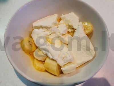 Bananų ir grietinėlės suflė Žingsnis 4