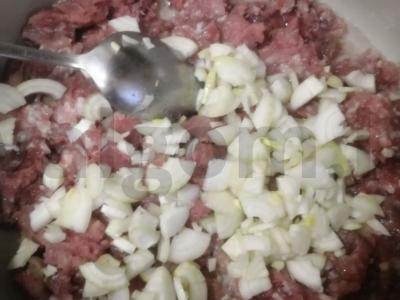 Flotsam makaronai su žaliaisiais svogūnais Žingsnis 2