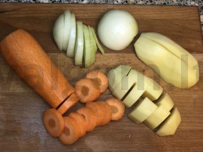 Bulvės su vištiena rankovėje Žingsnis 3