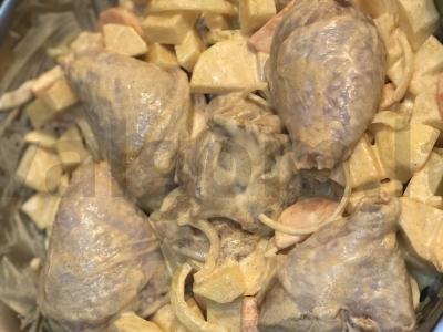 Bulvės su vištiena rankovėje Žingsnis 4