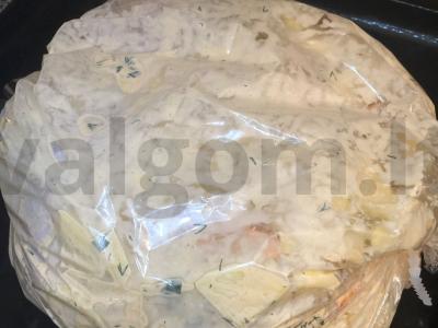 Bulvės su vištiena rankovėje Žingsnis 5